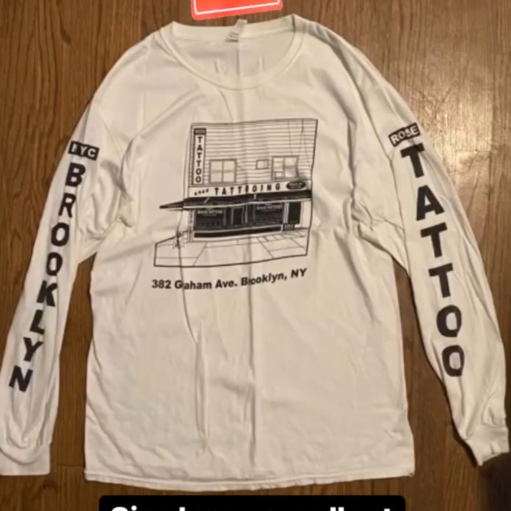 Rose Tattoo Parlor Long Sleeve Tee